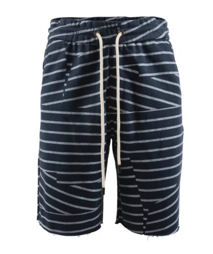 Lines Navy Drawstring Shorts