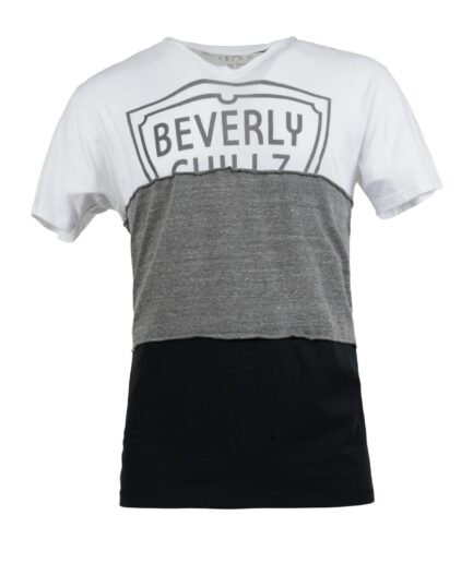 Tres White V-Neck Graphic Tee