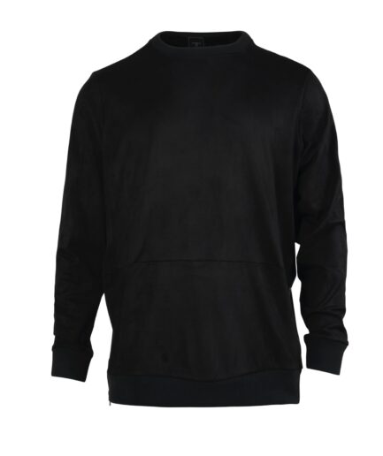 The Portis Ultra Suede Black Sweatshirt