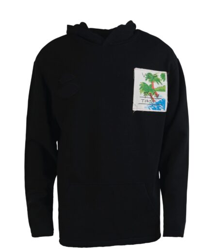 West Oversized Black Hoodie