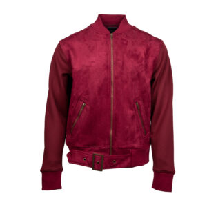 Hughes Merlot Ultra Suede Bomber Jacket
