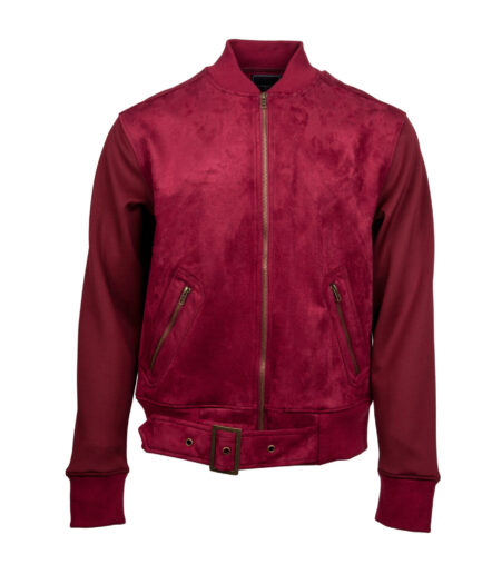 Hughes Merlot Ultra Suede Bomber Jacket