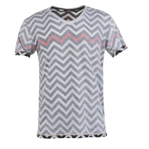 Chevron Black V-Neck Tee