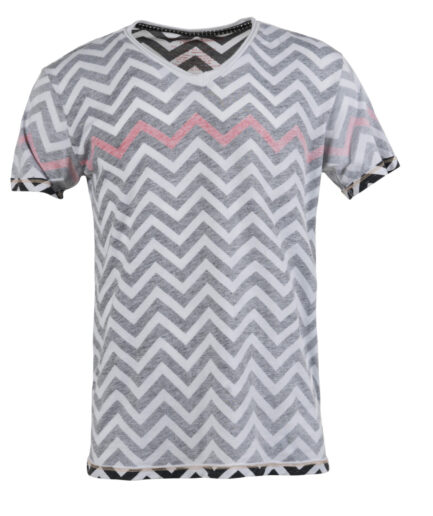 Chevron Black V-Neck Tee