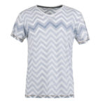 Chevron Navy V-Neck Tee